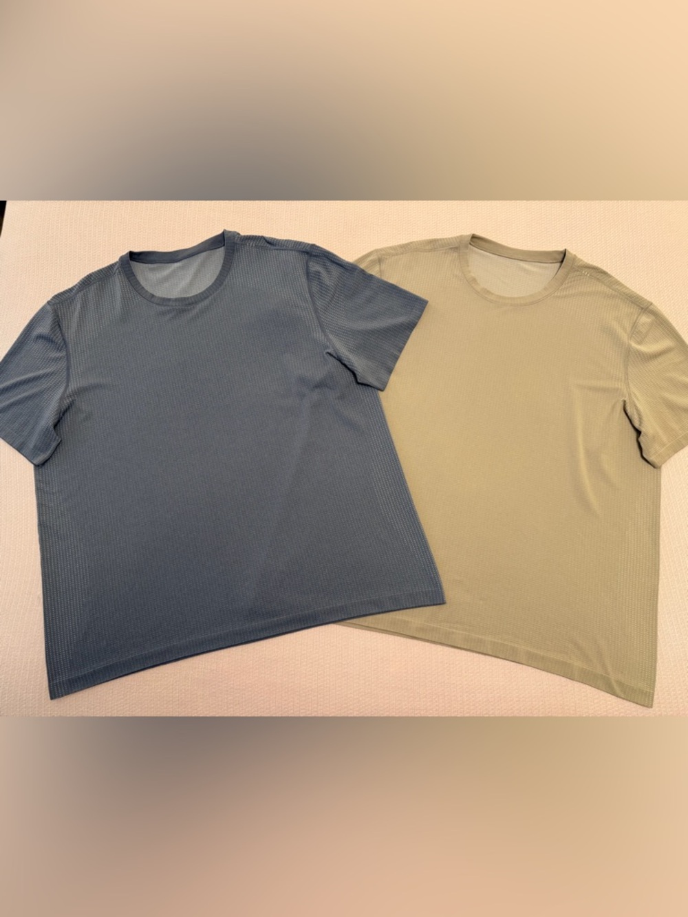 Lululemon XXL Metal Vent Tech Relaxed Fit Shirts Tan + Gray